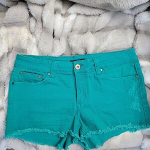 Forever 21 green jean shorts sz.30/8us
